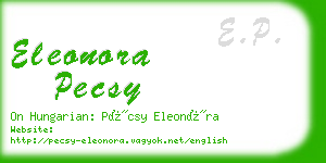 eleonora pecsy business card